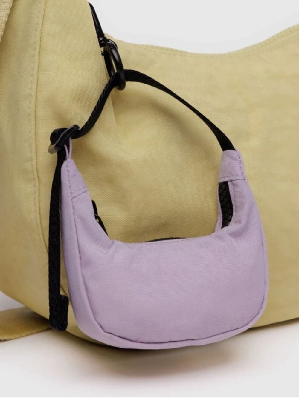 Baggu Crescent Bag Charm Mini Keychain Coin Purse Pouch Dusty Pink NEW NWT